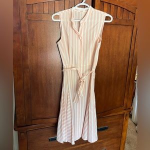 Pink and White Stripe Calvin Klein Dress, Size 4
